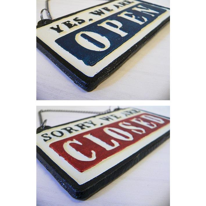 人気【アイアン 引っ掛けプレート】オープン/クローズ：リバーシブル