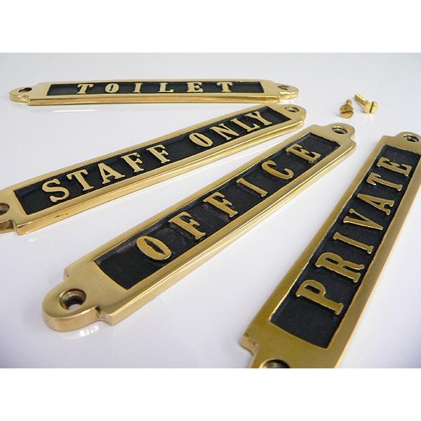 DULTON（ダルトン） 【真鍮 ドアプレート】TOILET トイレ sign 壁取付