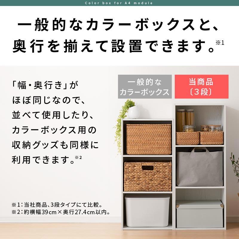 ぼん家具 カラーボックス 本棚 スリム A4 ラック 大容量 収納棚 2段
