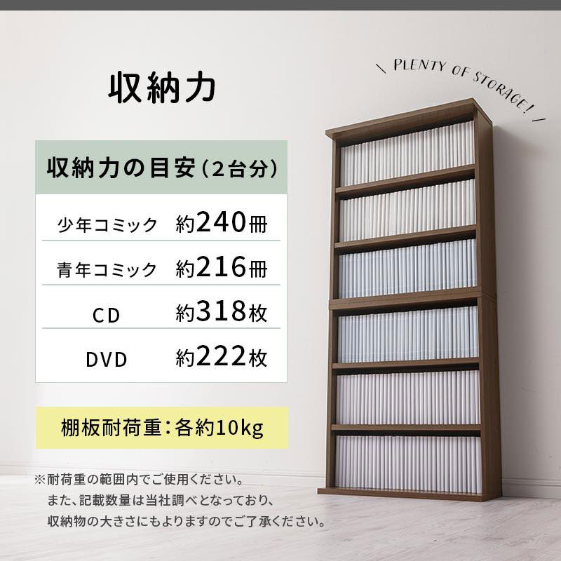 ぼん家具 本棚 スリム カラーボックス 薄型 大容量 おしゃれ 2個 縦