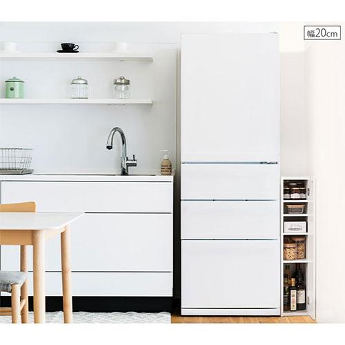 ぼん家具 【完成品】 隙間収納 19cm 20cm 21cm 日本製 隙間ラック 扉