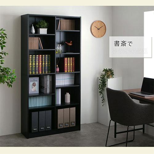 本棚　カラーボックス　コミックラック　木製　大容量　本収納　ブラック 本棚カラーボックスコミックラック木製大容量本収納ブラック