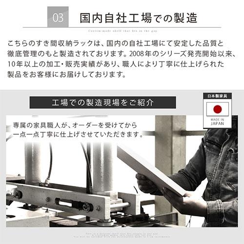 【完成品設置付き】 隙間収納 10cm 11cm 12cm 日本製 隙間ラック 扉付き スリム すきま 収納ラック 薄型 隙間 本棚 木製 ロータイプ おしゃれ シンプルの画像