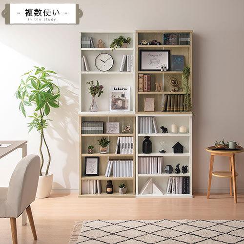 5段飾り棚 DVD収納 本棚 幅60cm LO/W 完成品 ぼん家具 【完成品設置付き】 本棚 薄型 ロータイプ 幅60 飾り棚 木製