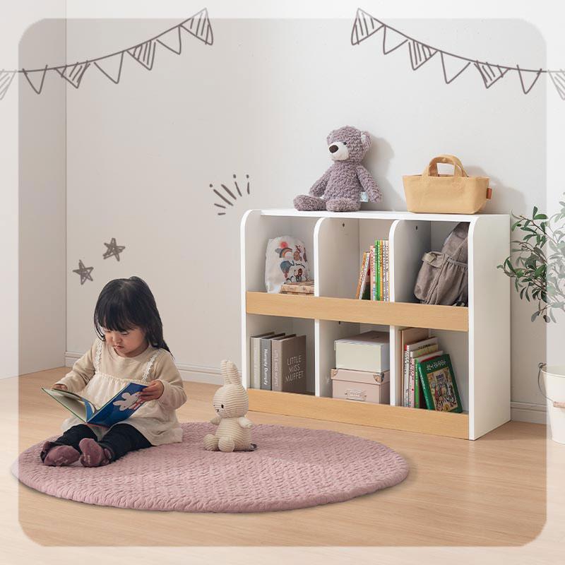 ぼん家具 【完成品設置付き】 本棚 子ども 絵本棚 絵本収納棚 ブック