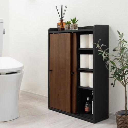 ぼん家具 【完成品設置付き】トイレ収納 スリム トイレラック 壁付け