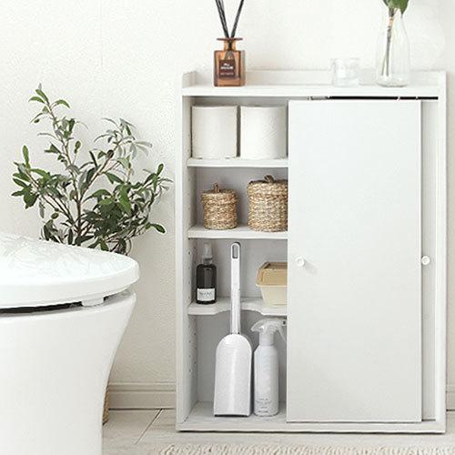 ぼん家具 【完成品設置付き】トイレ収納 スリム トイレラック 壁付け