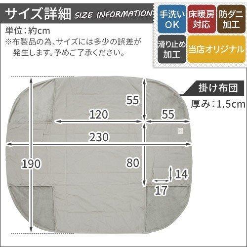 こたつ布団 掛敷 長方形 セット 洗える こたつ掛布団 敷布団 薄手 マイクロファイバー 省スペース おしゃれ_19