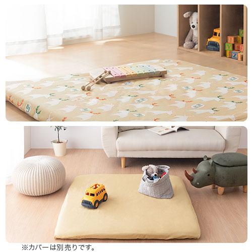 ぼん家具 日本製 ベビーマット ベビー布団 約厚さ8cm 固綿入り 厚手 
