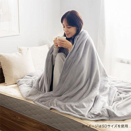 2枚合わせ 毛布 セミダブル 2個 厚手 ブランケット 掛け毛布 ブラウン ぼん家具 毛布 ブランケット セミダブル 2枚合わせ 中綿入り 厚手毛布
