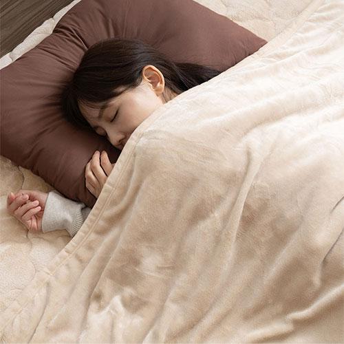 ぼん家具 毛布 ブランケット シングル 極暖 エアロゲル 2枚合わせ 中綿