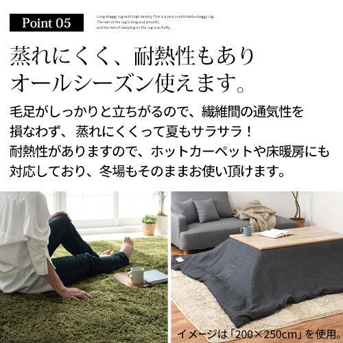 ぼん家具 ラグ ラグマット カーペット 洗える シャギーラグ 絨毯 北欧