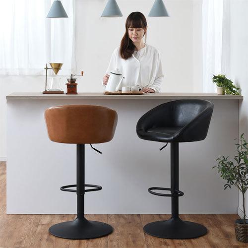 カウンターチェア 回転 バーチェア 昇降 椅子 おしゃれ 背もたれ