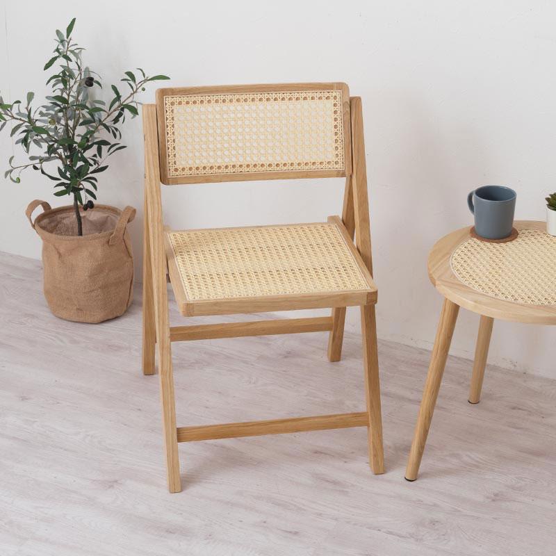 折り畳みラタンチェア ぼん家具 ラタン調チェア 椅子 チェア 折りたたみ 折りたたみチェア