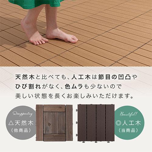 ぼん家具 ウッドデッキ 人工木 ウッドパネル 20枚 ジョイント
