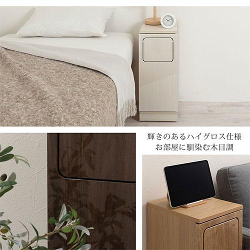 【完成品設置付き】 ゴミ箱 20リットル 20L ダストボックス ごみ箱 スリム おしゃれ ロータイプ フタ付き キャスター 木製 大容量 キッチン リビング 幅25_8