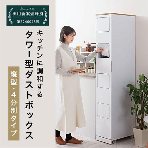 ぼん家具 【完成品設置付き】 ゴミ箱 ダストボックス 分別 キッチン 45