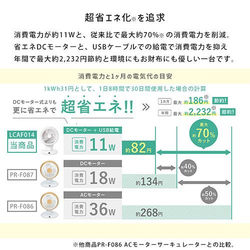 サーキュレーター DCモーター 扇風機 静音 360度回転 自動首振り タッチ操作 リモコン付き 18畳 卓上扇風機 軽量 15cm羽根 3枚 USB給電 送風 3段階｜kaguya｜05