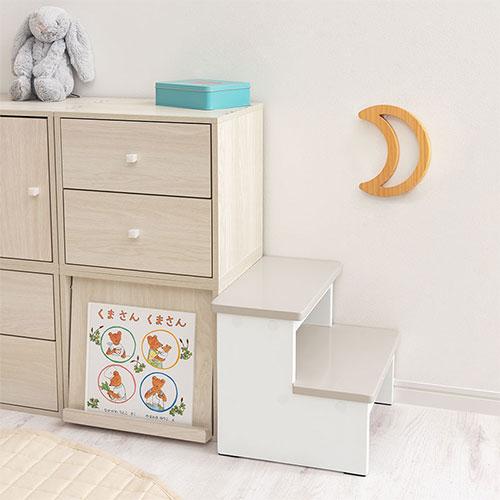 ぼん家具 踏み台 2段 お手伝い ステップ台 置くだけ キッズステップ