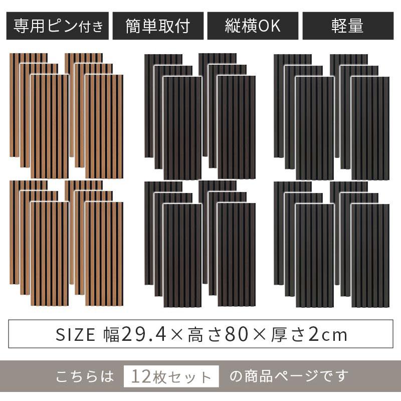 ぼん家具 防音パネル 壁 12枚セット ウォールパネル おしゃれ 吸音