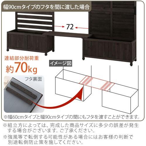 ラティス フェンス プランター 目隠し 置くだけ ガーデニング プランターフェンス ウッドフェンス 木製 パーテーション 庭 屋外 ベランダ ベンチ おしゃれ｜kaguya｜08