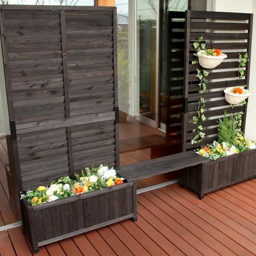 年末年始大決算 ラティス プランター ルーバー ガーデンフェンス ガーデニング ガーデン おしゃれ 花壇フェンス 目隠し 庭 ベランダ 90 180 完成品 Riosmauricio Com