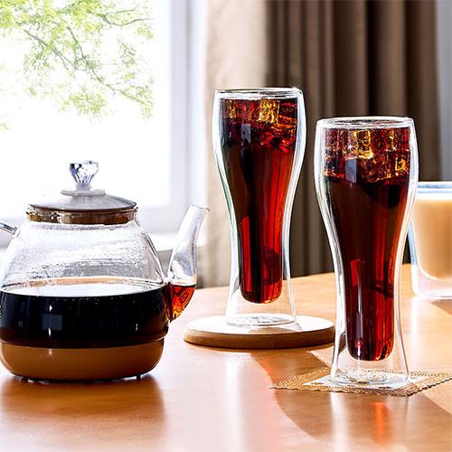 ぼん家具 アルコールグラス ビアグラス ダブルウォールグラス 440mL