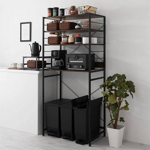 ぼん家具 【完成品設置付き】 ゴミ箱上ラック 幅80 レンジ台 ぼん家具 【完成品設置付き】 ゴミ箱上ラック 幅80 レンジ台