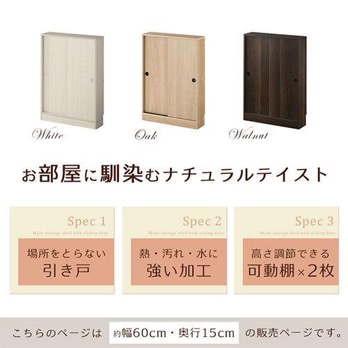 カウンター下収納 薄型 奥行 約15cm 幅60cm 引き戸 棚 扉付き 扉厚め 整理棚 一人暮らし 収納 キッチン 収納棚 おしゃれ 食品 ストック 隙間収納 ゲキカグ Paypayモール店 通販 Paypayモール