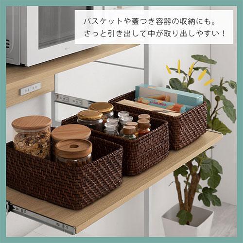 ぼん家具 レンジラック ゴミ箱上ラック スリム レンジ台 幅80 食器棚