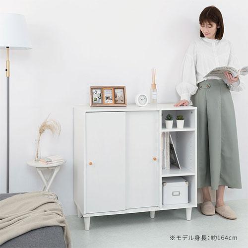 ぼん家具 キャビネット リビングボード リビング 収納 棚 可動式