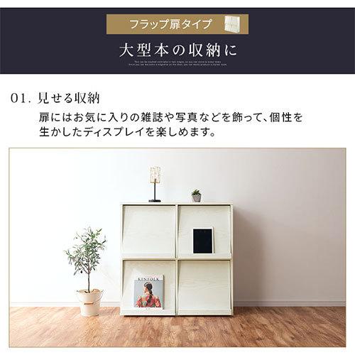 ぼん家具 本棚 cdラック 薄型 カラーボックス 収納棚 扉付き