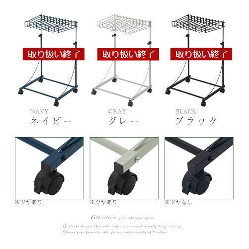 ぼん家具 スラックスハンガー スリム 伸縮 12本 おしゃれ キャスター