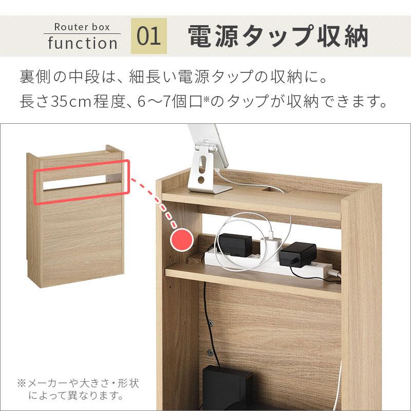 ぼん家具 ケーブルボックス スリム ケーブル収納 コードケース