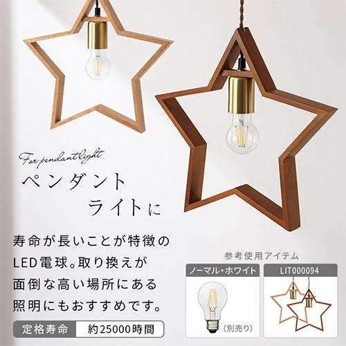 ぼん家具 LED電球 ナス型 E26 40W 電球色 昼白色 レトロ エジソン球 広