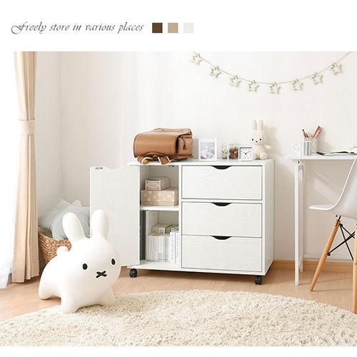 ぼん家具 【完成品】 キャビネット キャスター チェスト 木製 ぼん家具 【完成品】 キャビネット キャスター チェスト 木製