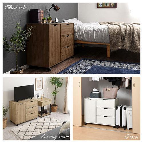 ぼん家具 【完成品】 キャビネット キャスター チェスト 木製 ぼん家具 【完成品】 キャビネット キャスター チェスト 木製