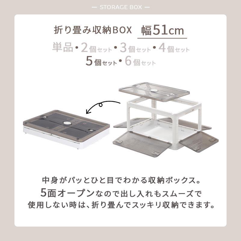 ぼん家具 収納ケース キャスター付 収納ボックス 幅51cm 5個セット