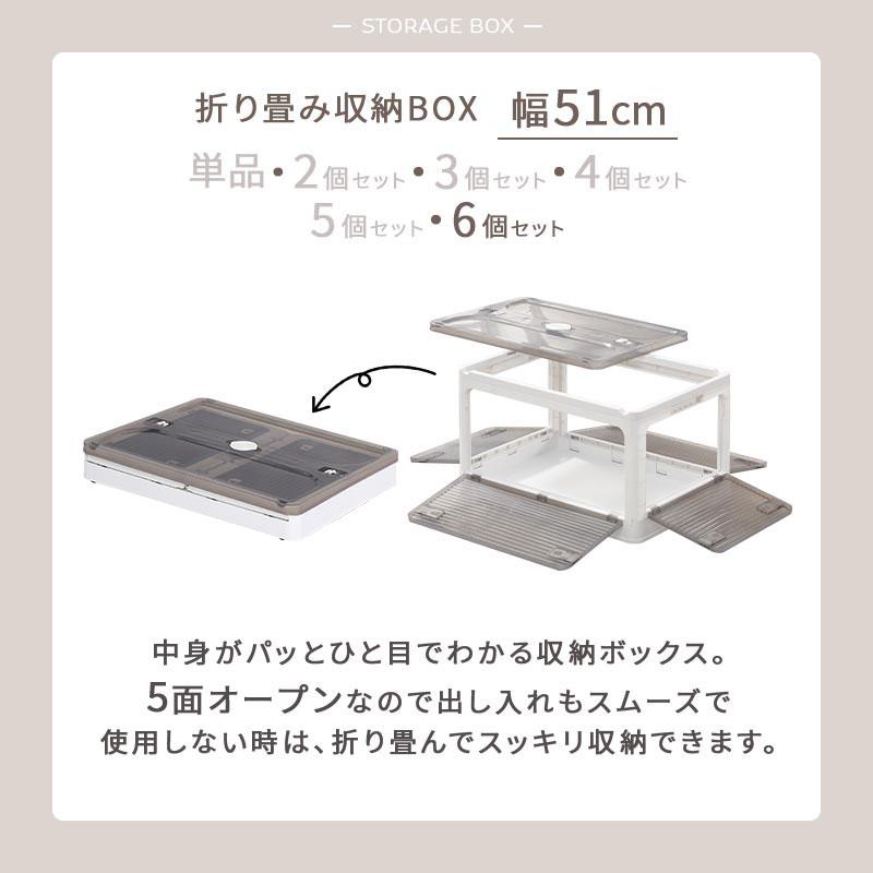 ぼん家具 収納ケース キャスター付 収納ボックス 幅51cm 6個セット