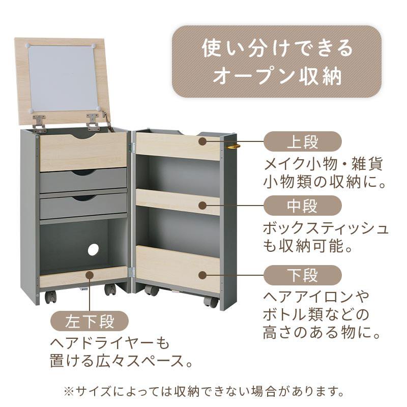 ドレッサー　サイドボックス付き 楽天市場】ドレッサー コンパクト ドレッサーワゴン ドレッサー サイド
