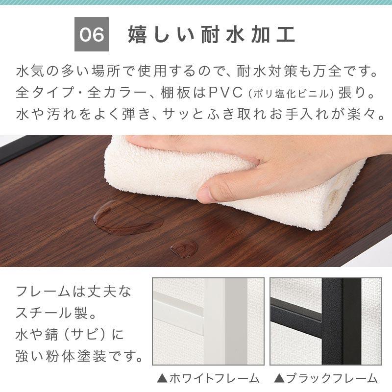 ぼん家具 ランドリーラック 突っ張り棚 洗濯機ラック 収納 3段