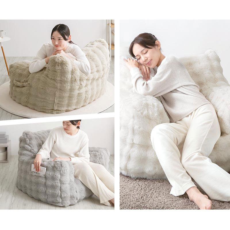 ソファ 1人掛け 幅80 大 フロアソファ 座椅子 1人用ソファ ロー 背もたれ ソファー ウレタン ふかふか モコモコ 洗えるカバー 高級感 韓国風 おしゃれ | ぼん家具 | 17