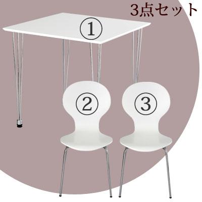 ダイニングテーブルセット 2人用 ダイニング テーブル 3点セット おしゃれ 北欧 シンプル リビング コンパクト 白 黒_7