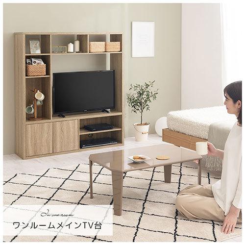 【完成品】 テレビ台 ラック スリム ハイタイプ 収納 多い TV台 ルーター収納 約 幅115 奥行29 30 高さ125 リビング ディスプレイ CD DVD コミック 本 A4 ゲーム｜kaguya｜17