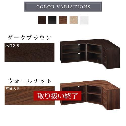 ぼん家具 【完成品】 テレビ台 コーナー 三角 tv台 ロータイプ 白