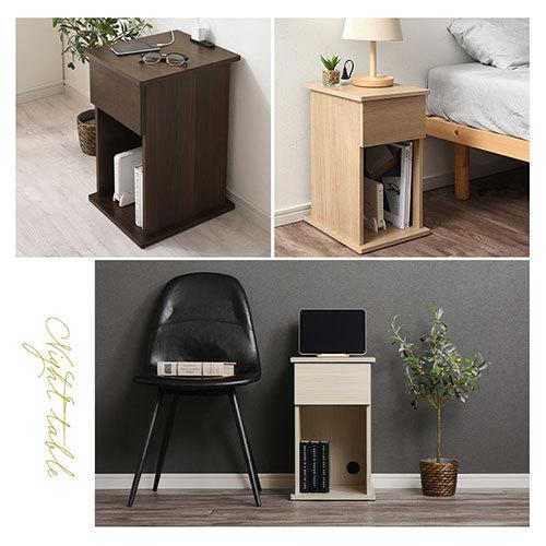 ぼん家具 【完成品設置付き】ナイトテーブル 引き出し サイド ぼん家具 【完成品設置付き】ナイトテーブル 引き出し サイド