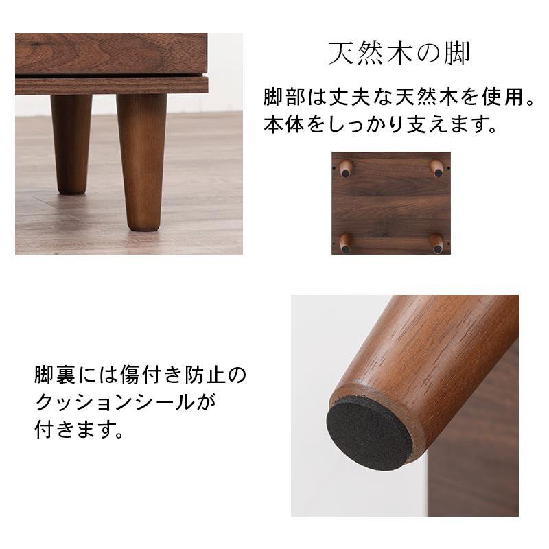ぼん家具 【完成品設置付き】 サイドテーブル ラタン調 ナイトテーブル