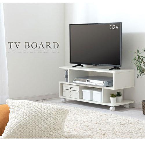 ぼん家具 【完成品設置付き】 テレビ台 ローボード キャスター付き