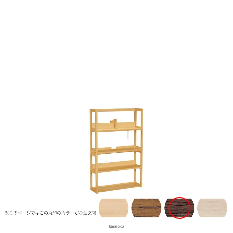 書棚 本棚 カリモク QT3075 [オープンタイプ] (幅95cm, モカブラウン色)｜kaguyasan