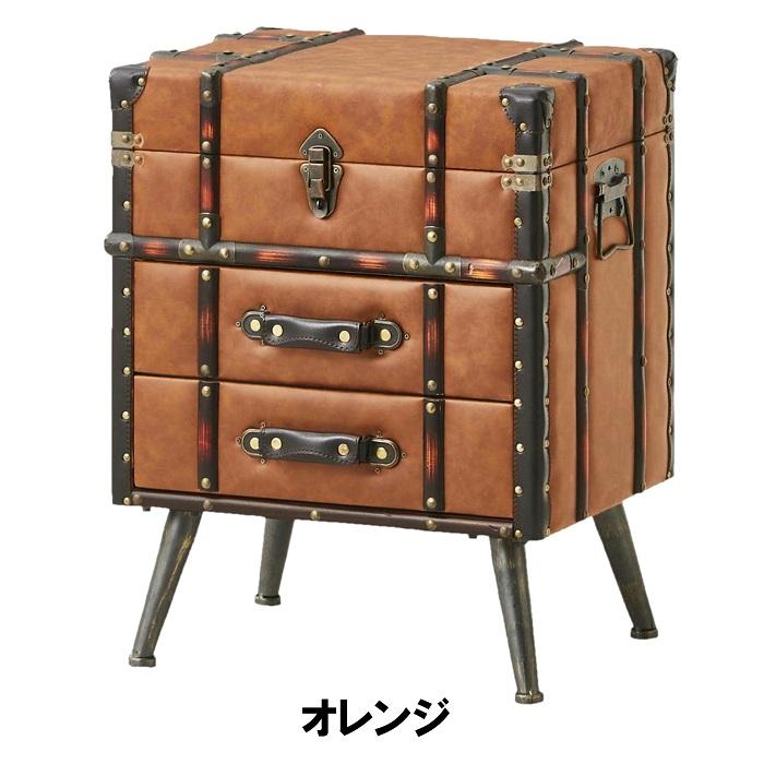 チェスト タンス インテリア リビング 収納 50cm 合皮 レザー